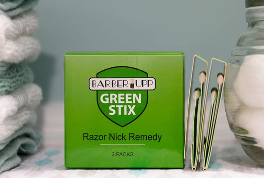 Green Stix Styptic Pencil (3 Pack) | Stops Minor Shaving Nicks, Razor Cuts & Bleeding | Professional Barber & Personal Grooming Accessory