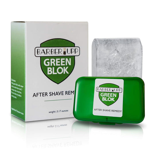 BarberUpp,Natural Alum Block Aftershave – 3.5 oz (100g) | Styptic Stone for Razor Nicks, Razor Burn & Post-Shave Irritation | Travel Case Included