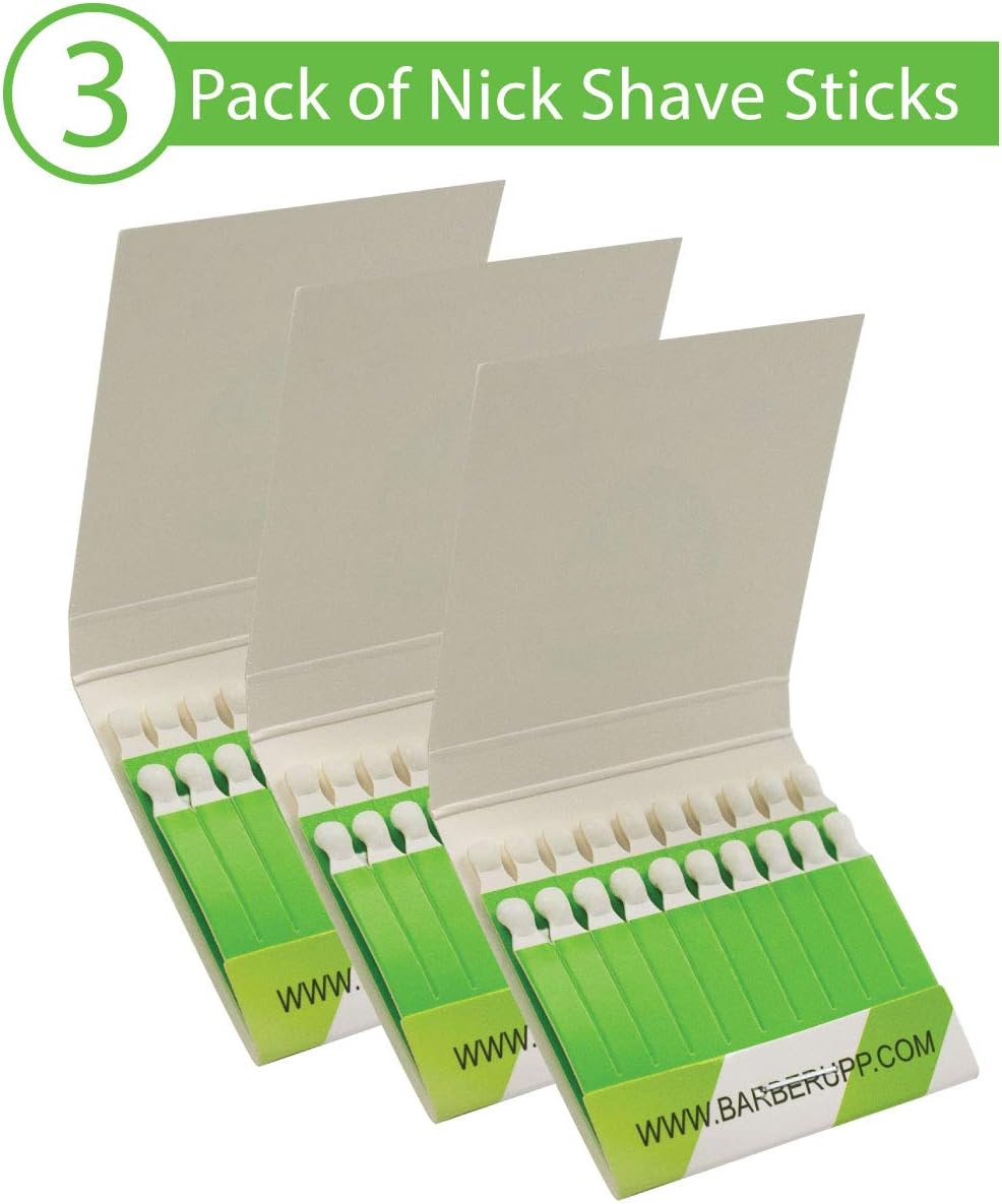 Green Stix Styptic Pencil (3 Pack) | Stops Minor Shaving Nicks, Razor Cuts & Bleeding | Professional Barber & Personal Grooming Accessory