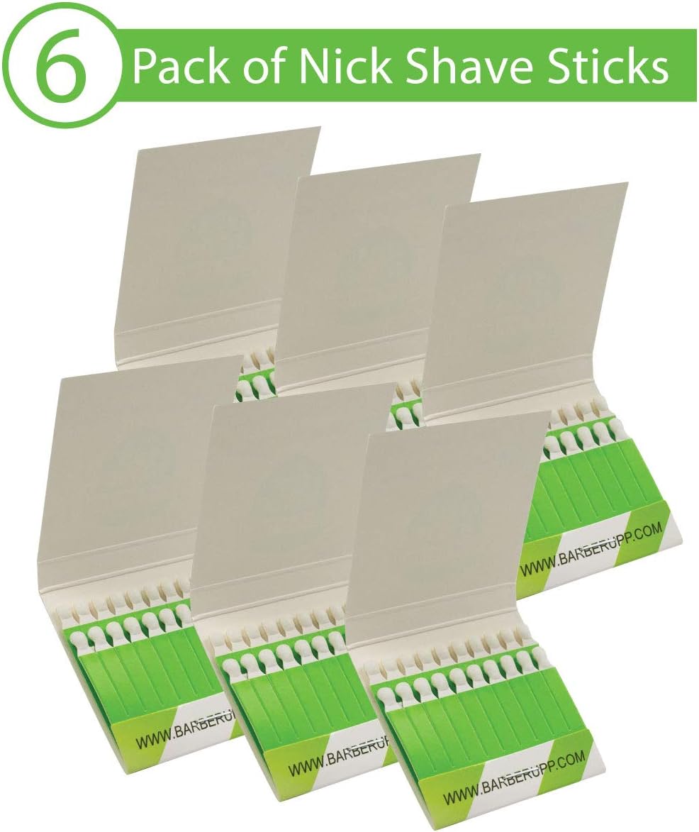 Styptic Pencil for Razor Cuts & Nicks - 6 Pack (120 Green Sticks) Instantly Stops Bleeding | Men's Shaving Essential, Disposable, Sanitary & Fragrance-Free | Perfect for Barbershops, Salons, Travel & Home