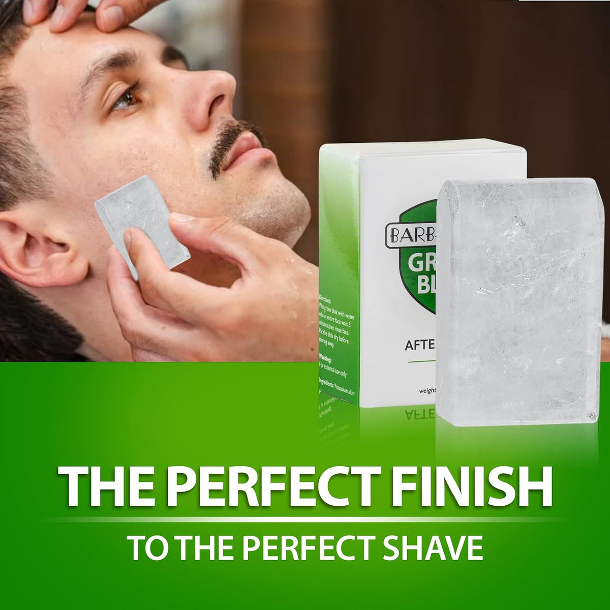 BarberUpp,Natural Alum Block Aftershave – 3.5 oz (100g) | Styptic Stone for Razor Nicks, Razor Burn & Post-Shave Irritation | Travel Case Included