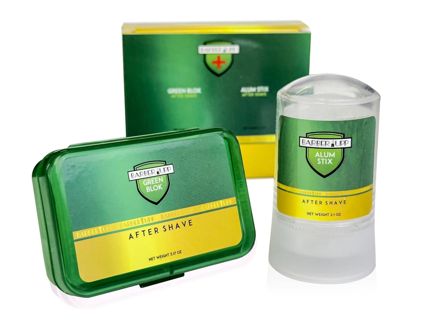 Natural Alum Block Styptic Stick - 3.5 oz / 100g, Post-Shave Essential for Men - Soothing Aftershave Care - Stops Razor Nicks & Cuts - Includes Portable Travel Case – Combo Pack
