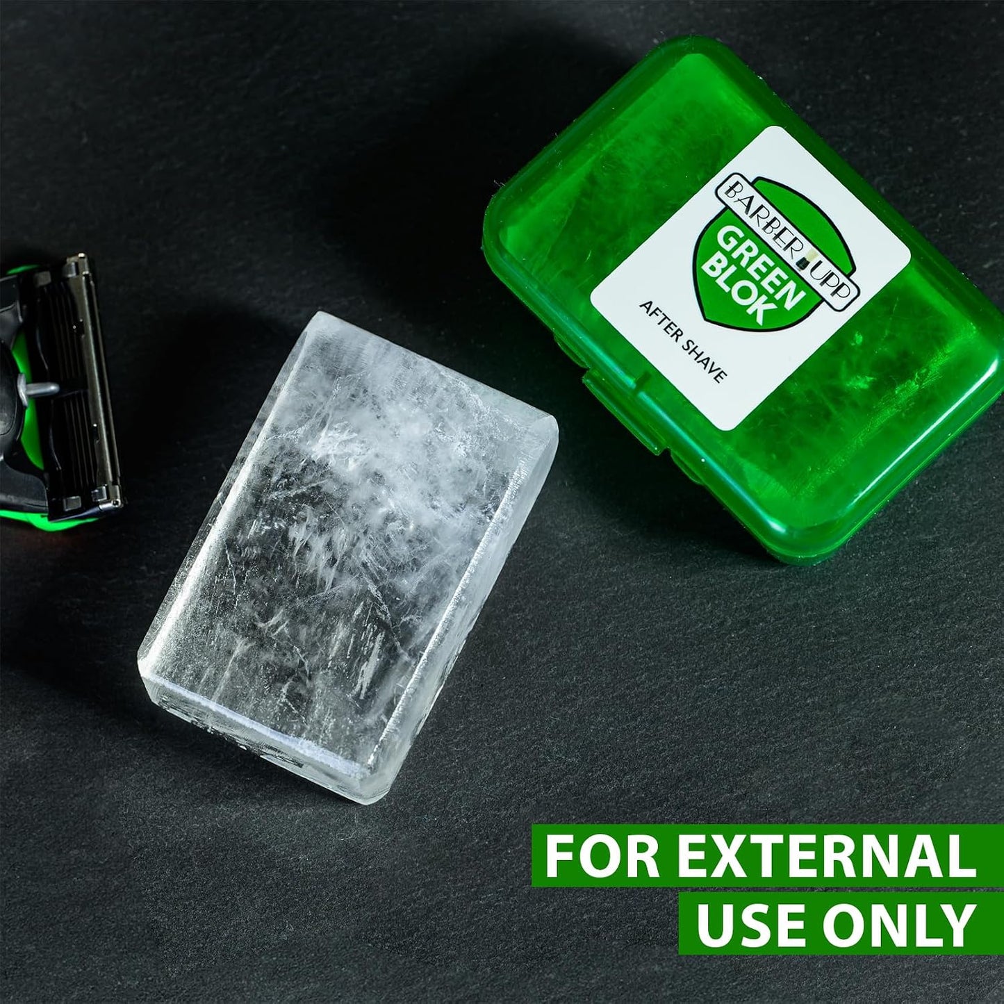 Natural Alum Block Styptic Stick - 3.5 oz / 100g, Post-Shave Essential for Men - Soothing Aftershave Care - Stops Razor Nicks & Cuts - Includes Portable Travel Case – Combo Pack