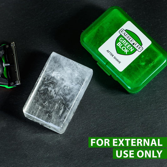 BarberUpp,Natural Alum Block Aftershave – 3.5 oz (100g) | Styptic Stone for Razor Nicks, Razor Burn & Post-Shave Irritation | Travel Case Included