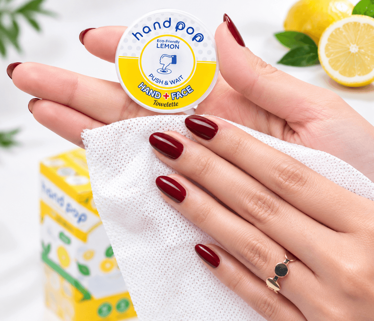 Hand Pop Lemon
Scented Wipes