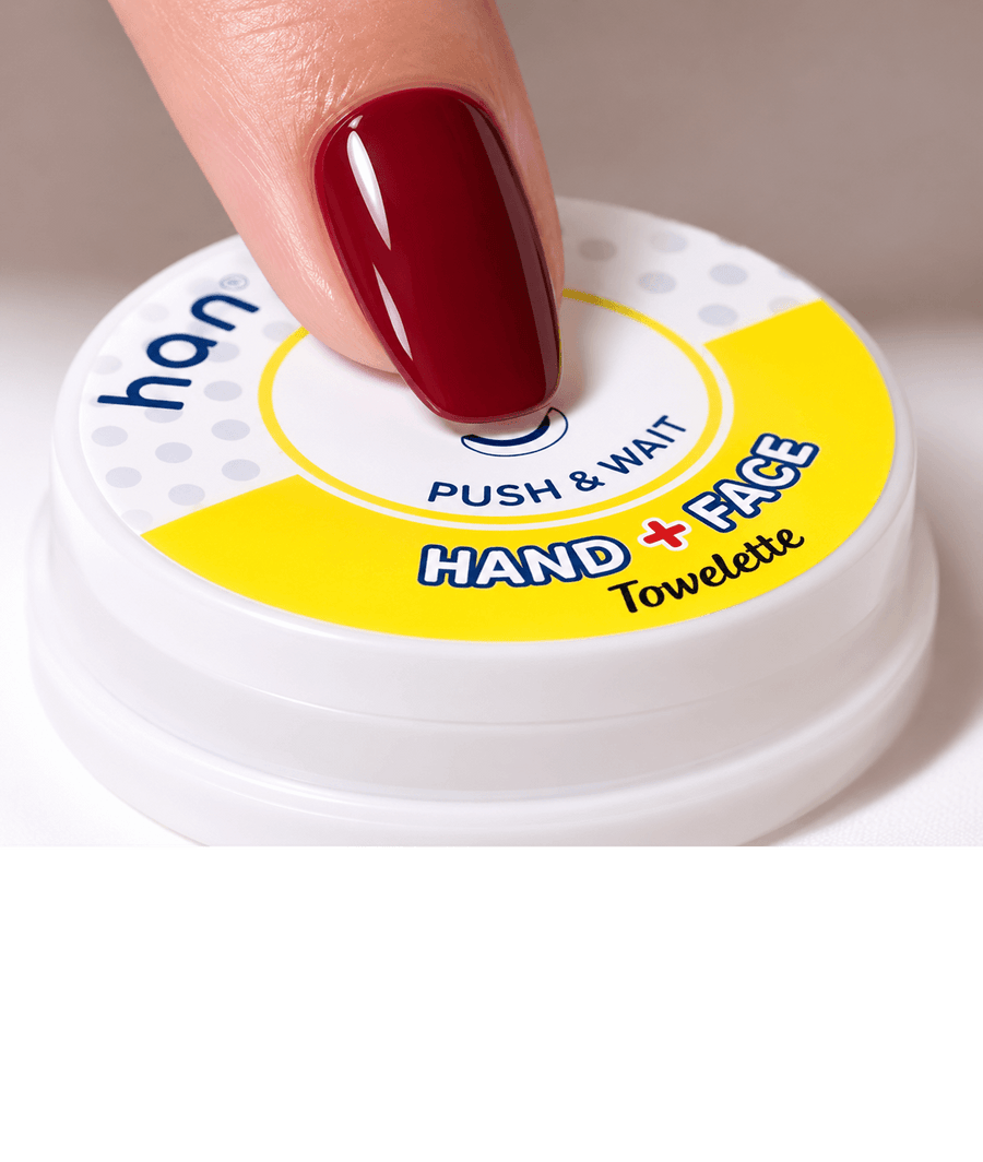Non pre-moistened hand wipes